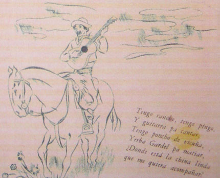 cancion de Mate Gardel